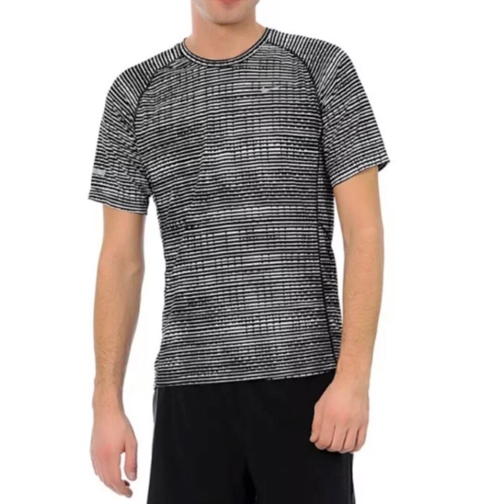 Nike Miler Printed Short-Sleeve Running Shirt Men's Large
